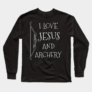 I Love Jesus and Archery, Christian Archer Long Sleeve T-Shirt